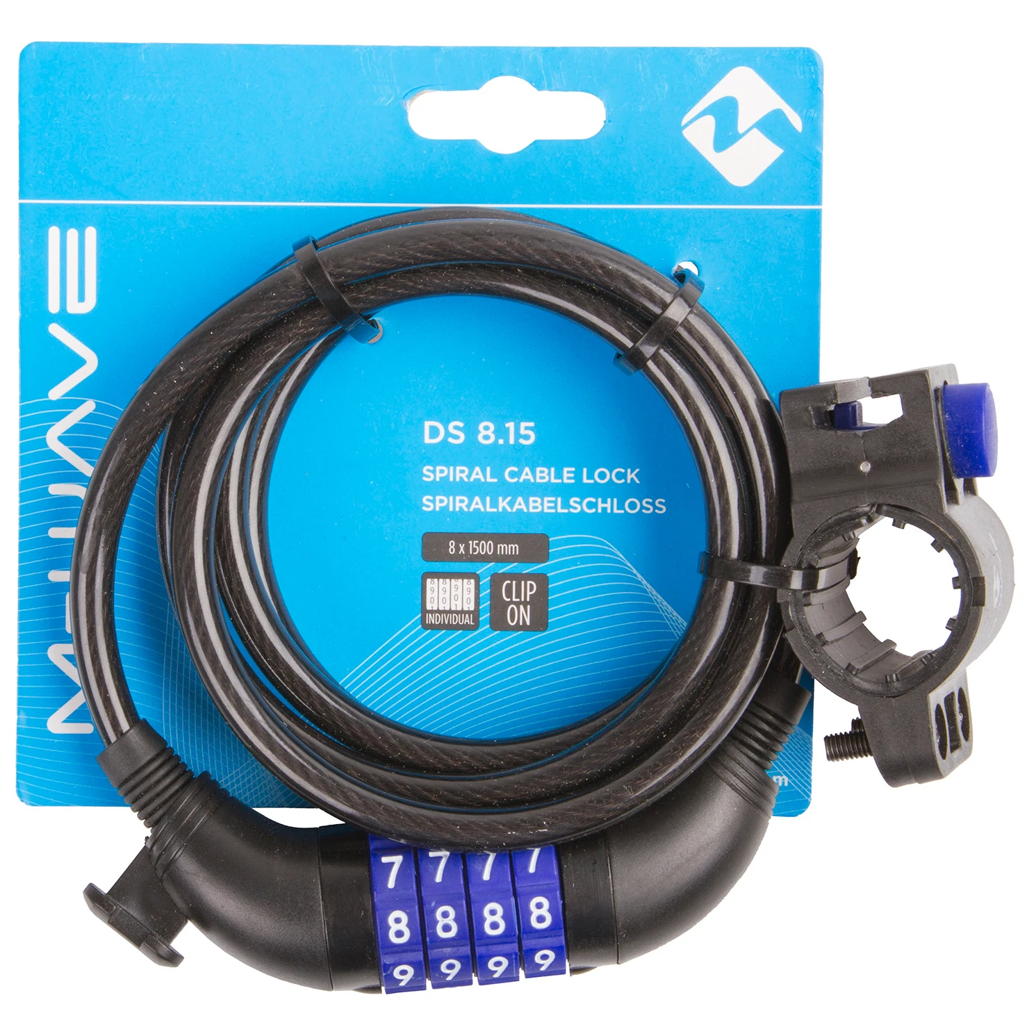 M-Wave Spiralkabelschloss DS 8.15 - Fahrradschloss 4 M-Wave Spiralkabelschloss DS 8.15 - Fahrradschloss – Bild 2